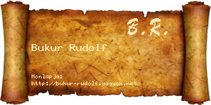 Bukur Rudolf névjegykártya